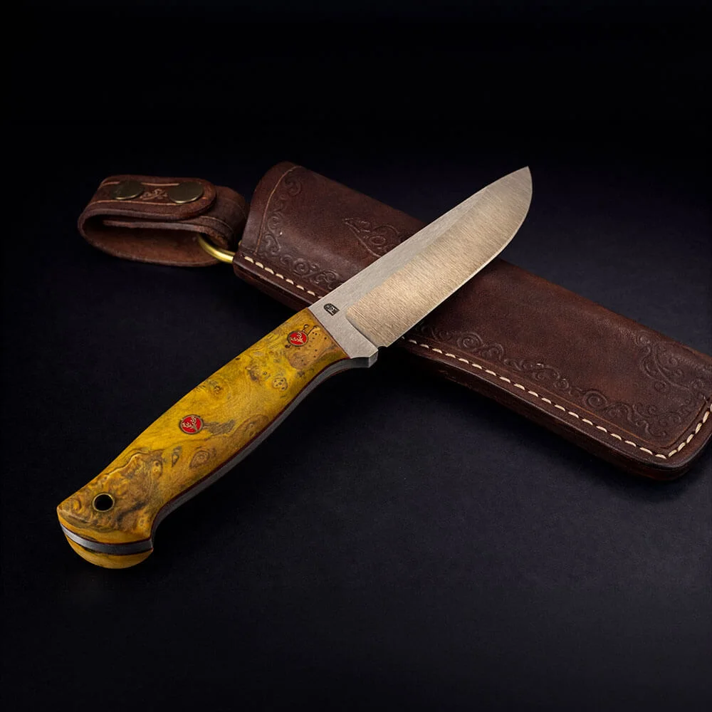 Egzotik Ahşap Kabza Bushcraft Bıçak – N690 Çelik, El Yapımı