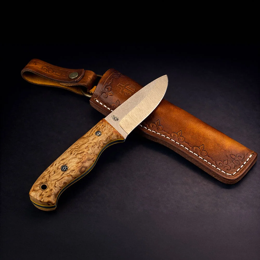 Karelia Huş G10 Liner EDC Bıçak – M390 Çelik, El Yapımı Premium Bıçak