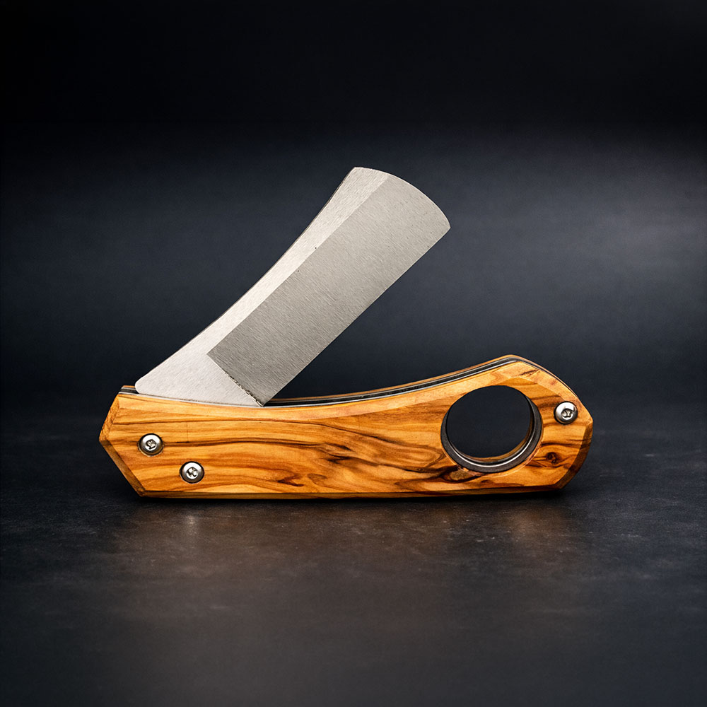 Zeytin Ağacı Kabza Razor Puro Kesici Çakı – Böhler N690 Çelik, El Yapımı